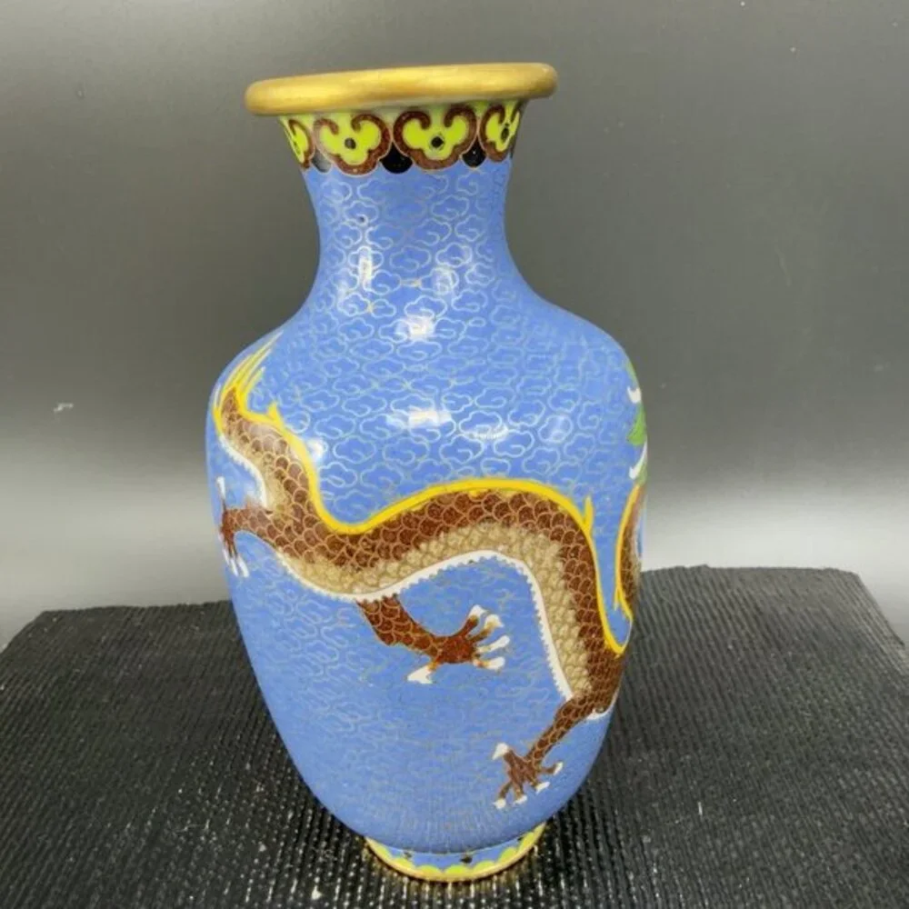 Chinese Cloisonne Enamel Metal Vase chinese cloisonne